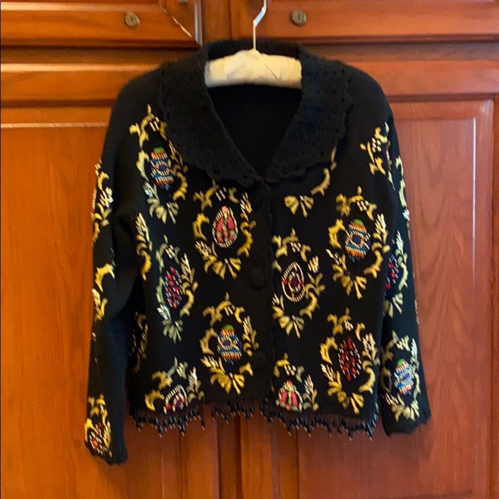 Michael Simon jeweled sweater